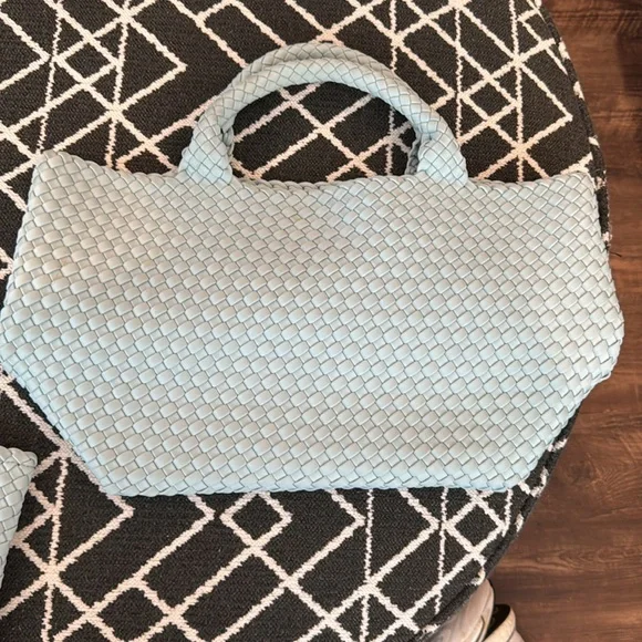 Women’s light blue naghedi woven purse with smaller wallet bag - Picture 6 of 8